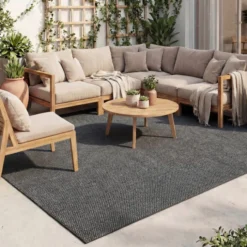 In-& Outdoor Teppich - Malta Arrow Schwarz