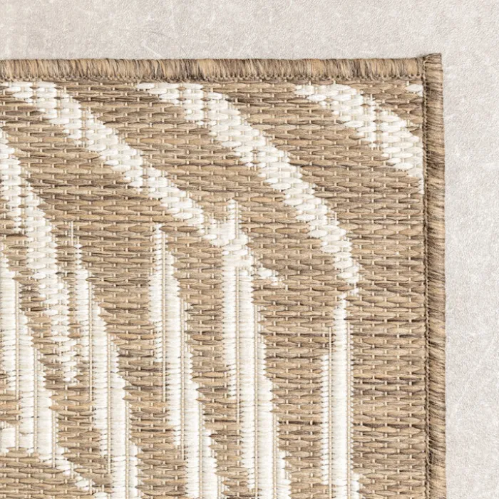 In-& Outdoor Teppich - Malta Leaves Natur
