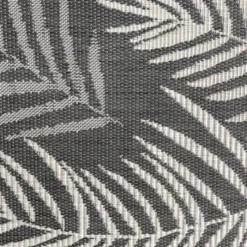 In-& Outdoor Teppich - Malta Leaves Schwarz