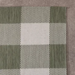 In- & Outdoor Teppich - Ranch Checkerboard Grün