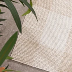 In- & Outdoor Teppich - Ranch Checkerboard Beige