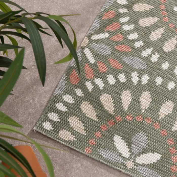 In- & Outdoor Teppich - Ranch Mandala Grün