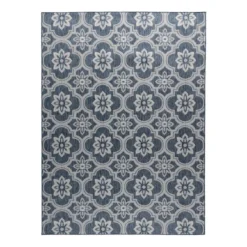 In- & Outdoor Teppich - Rio Flower Blau