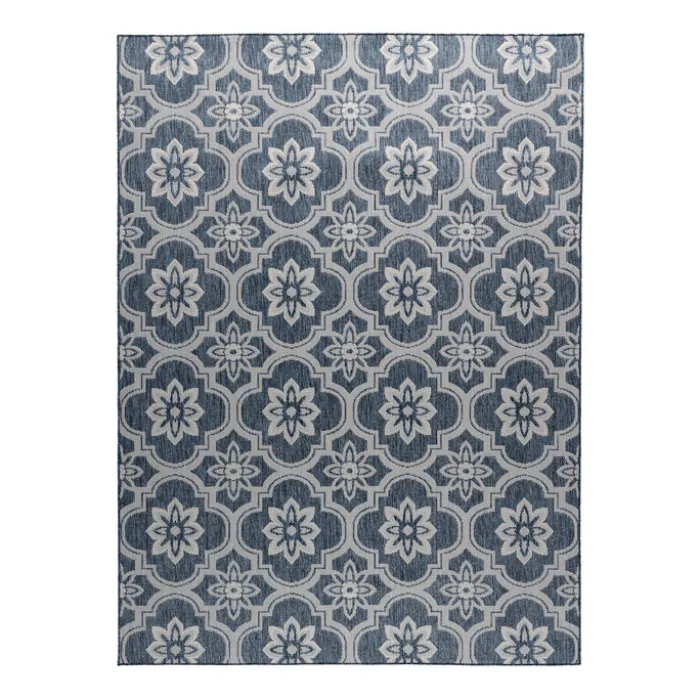 In- & Outdoor Teppich - Rio Flower Blau