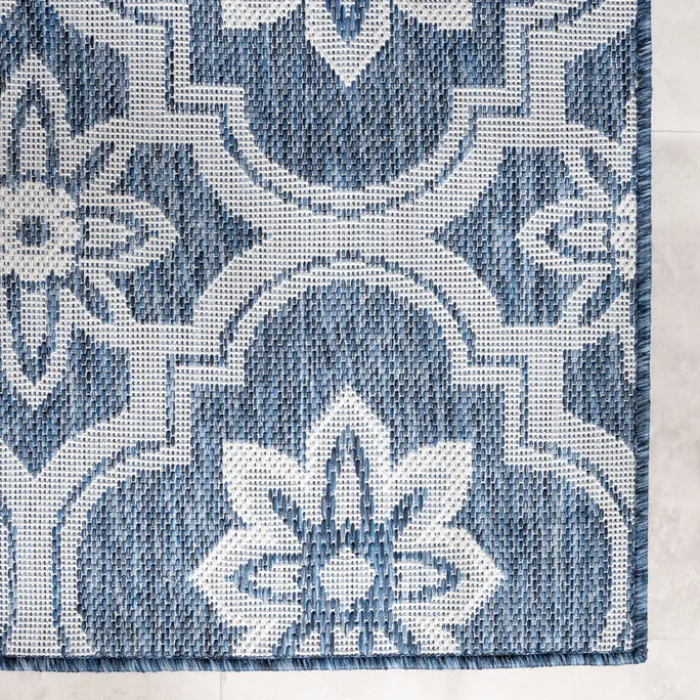 In- & Outdoor Teppich - Rio Flower Blau
