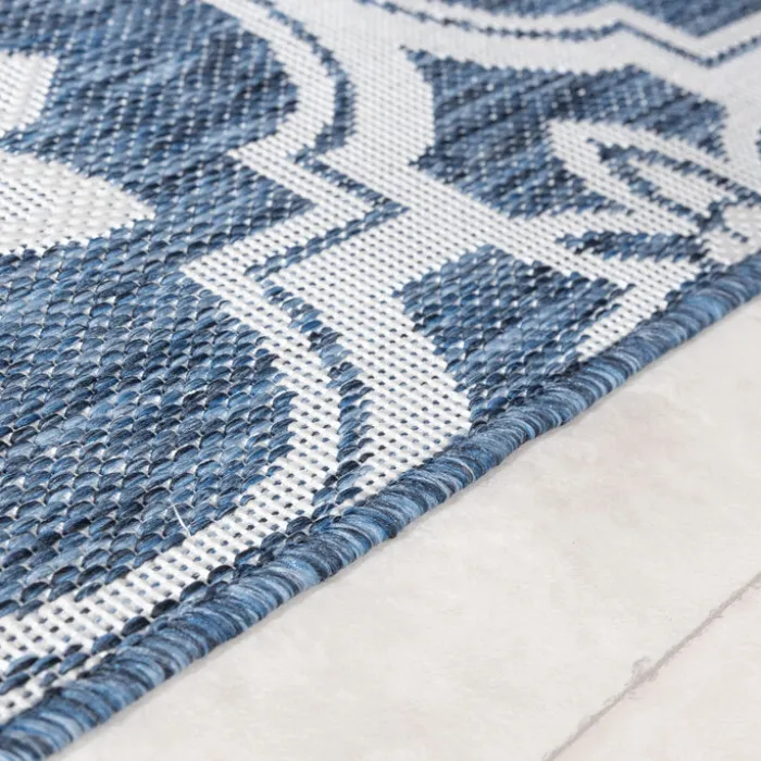 In- & Outdoor Teppich - Rio Flower Blau