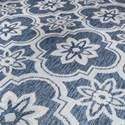 In- & Outdoor Teppich - Rio Flower Blau