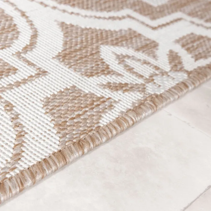 In- & Outdoor Teppich - Rio Flower Beige