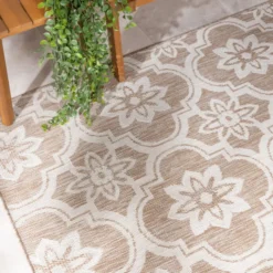 In- & Outdoor Teppich - Rio Flower Beige