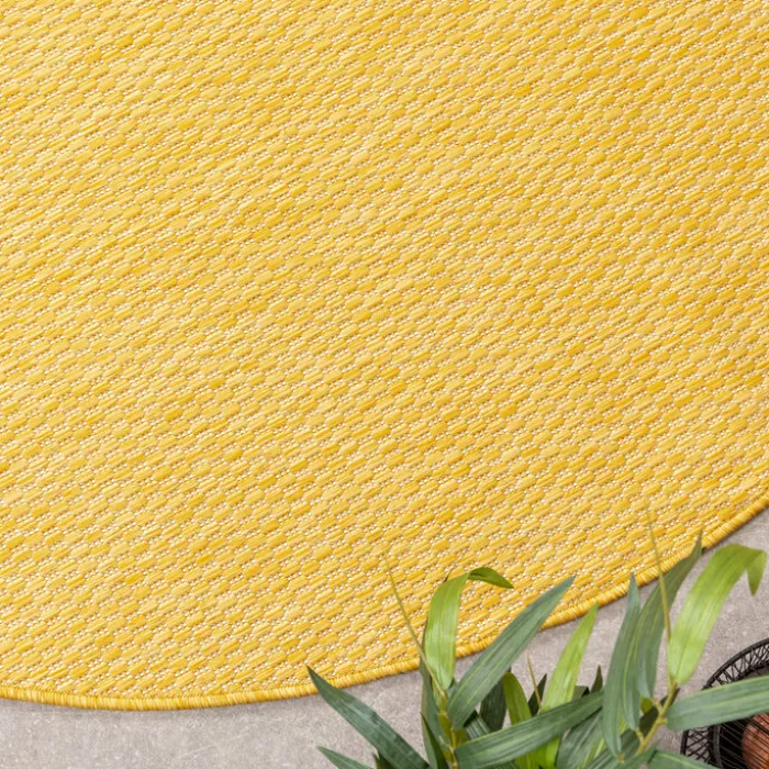 In- & Outdoor Teppich Rund - Costa Ockergelb