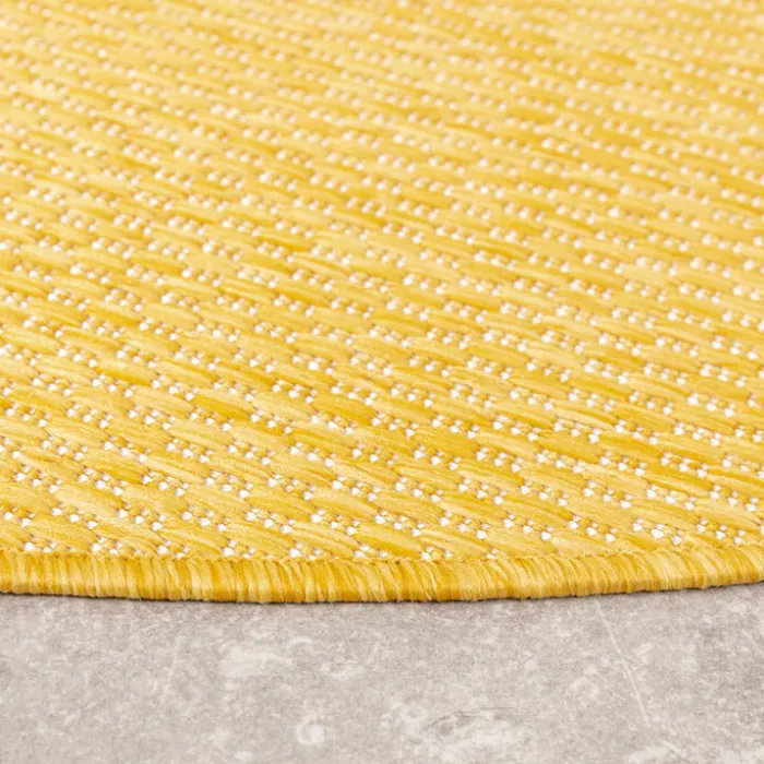 In- & Outdoor Teppich Rund - Costa Ockergelb