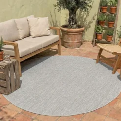 In- & Outdoor Teppich Rund - Costa Dunkelgrau