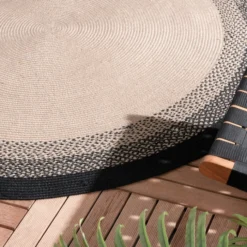 In- & Outdoor Teppich Rund - Florence Schwarz
