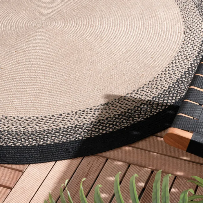 In- & Outdoor Teppich Rund - Florence Schwarz