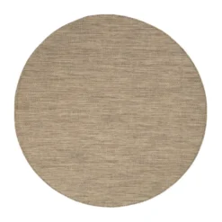 In- & Outdoor Teppich Rund - Malta Melange Natur