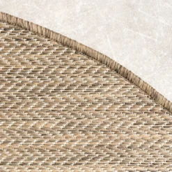 In- & Outdoor Teppich Rund - Malta Arrow Natur