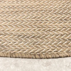 In- & Outdoor Teppich Rund - Malta Arrow Natur
