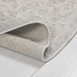 In- & Outdoor Teppich Rund - Piatto Argento Grau Weiß - Ø 160cm
