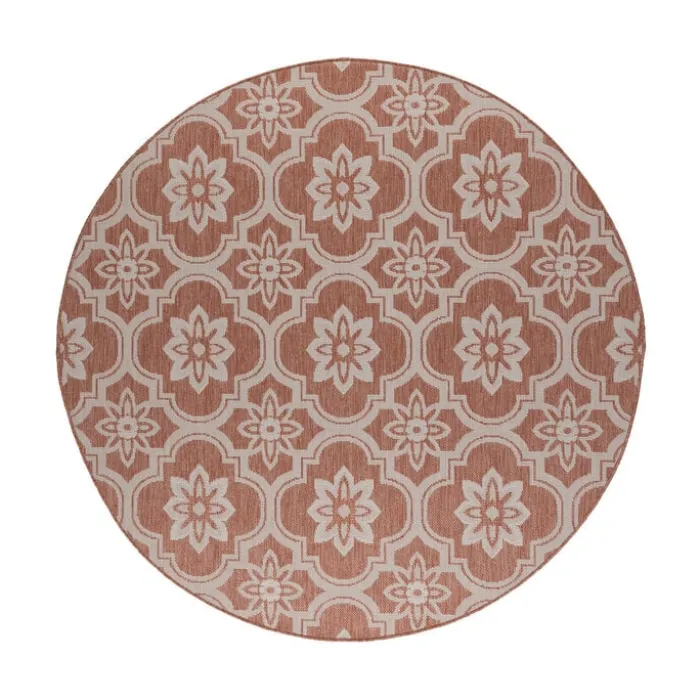 In- & Outdoor Teppich Rund - Rio Flower Rosa