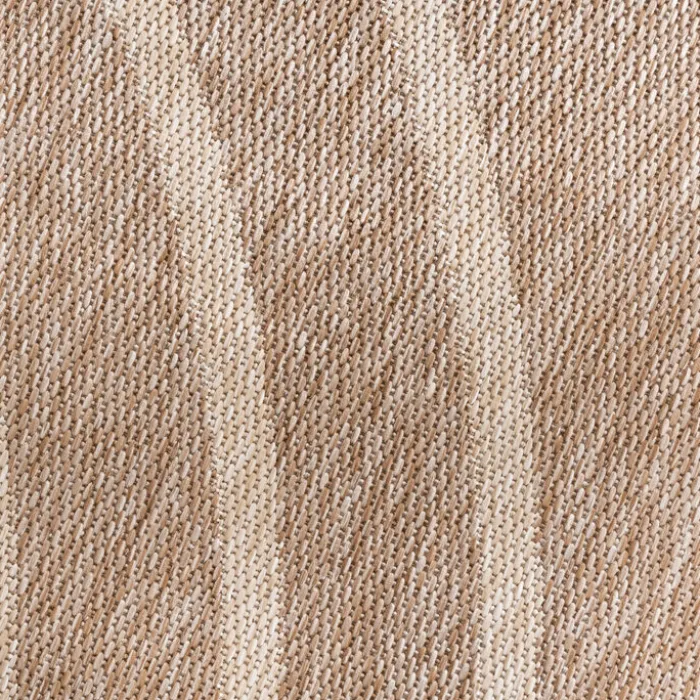 In- & Outdoor Teppich Rund - Sierra Curves Beige Creme