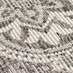 In- & Outdoor Teppich Rund - Summer Oriental Grau