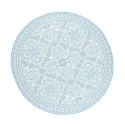 In- & Outdoor Teppich Rund - Summer Oriental Hellblau
