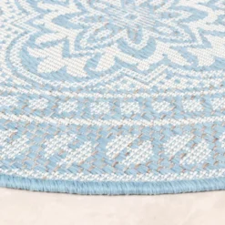 In- & Outdoor Teppich Rund - Summer Oriental Hellblau
