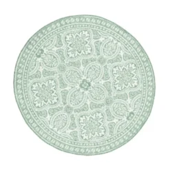 In- & Outdoor Teppich Rund - Summer Oriental Grün
