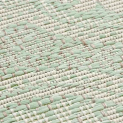In- & Outdoor Teppich Rund - Summer Azteca Mint