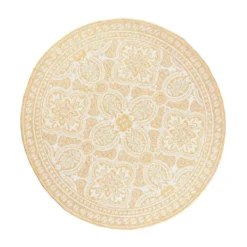 In- & Outdoor Teppich Rund - Summer Oriental Gelb