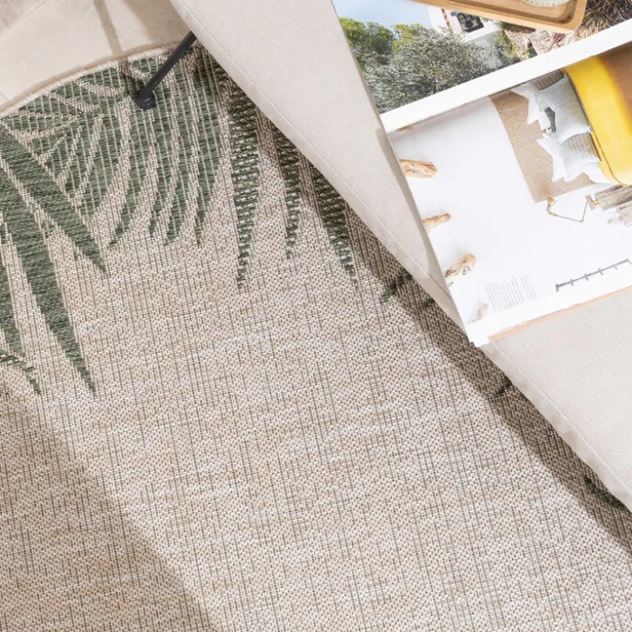 In- & Outdoor Teppich Rund - Tiga Edge Grün
