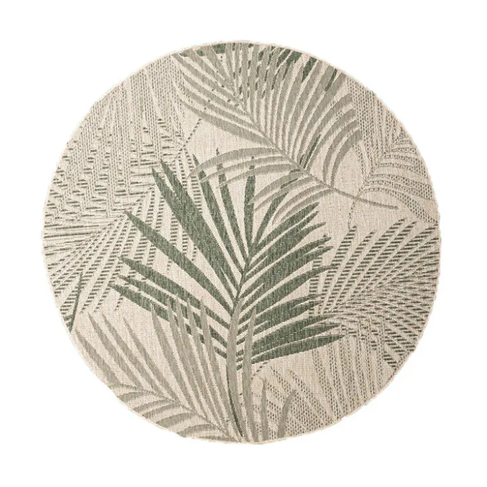 In- & Outdoor Teppich Rund - Tiga Palm Grün