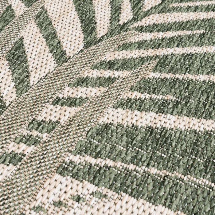 In- & Outdoor Teppich Rund - Tiga Palm Grün
