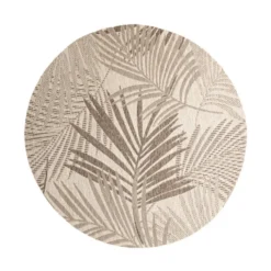 In- & Outdoor Teppich Rund - Tiga Palm Taupe