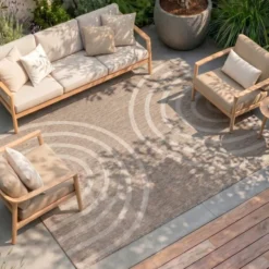 In- & Outdoor Teppich - Sierra Arches Beige Creme