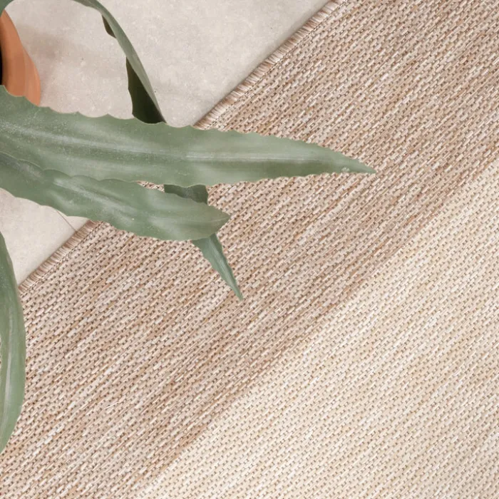 In- & Outdoor Teppich - Sierra Border Creme Beige