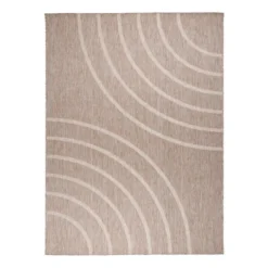 In- & Outdoor Teppich - Sierra Curves Beige Creme