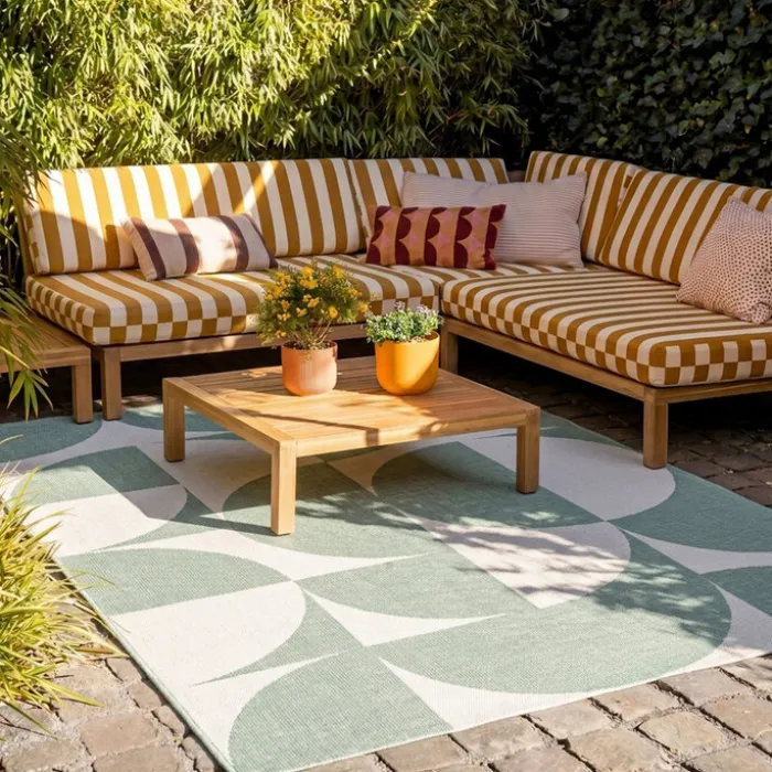 In- & Outdoor Teppich - Summer Shapes Grün