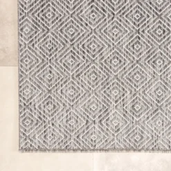 In- & Outdoor Teppich - Summer Tile Hellgrau