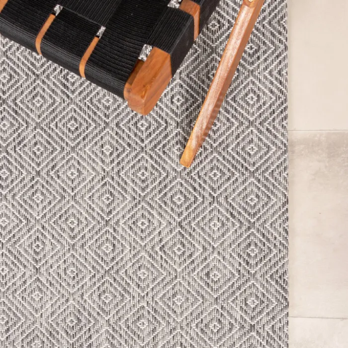 In- & Outdoor Teppich - Summer Tile Hellgrau