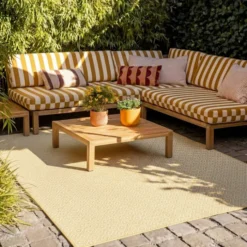 In- & Outdoor Teppich - Summer Tile Gelb