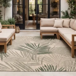 In- & Outdoor Teppich - Tiga Palm Grün