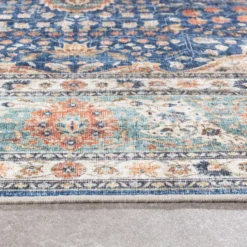 In- & Outdoor Teppich Vintage - Kairo Medaillon Dunkelblau Terra