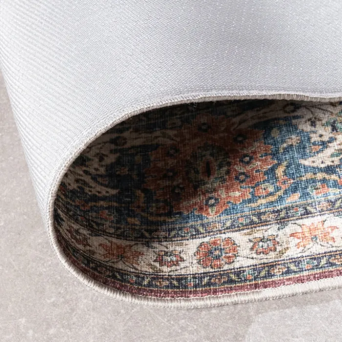 In- & Outdoor Teppich Vintage - Kairo Medaillon Bordeaux