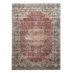 In- & Outdoor Teppich Vintage - Kairo Medaillon Bordeaux