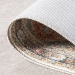 In- & Outdoor Teppich Vintage - Kairo Medaillon Creme Bunt