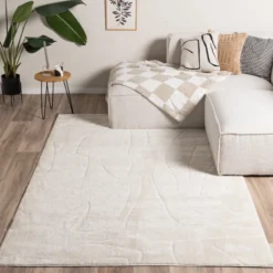 Japandi Teppich - Yori Abstrakt Lines Creme