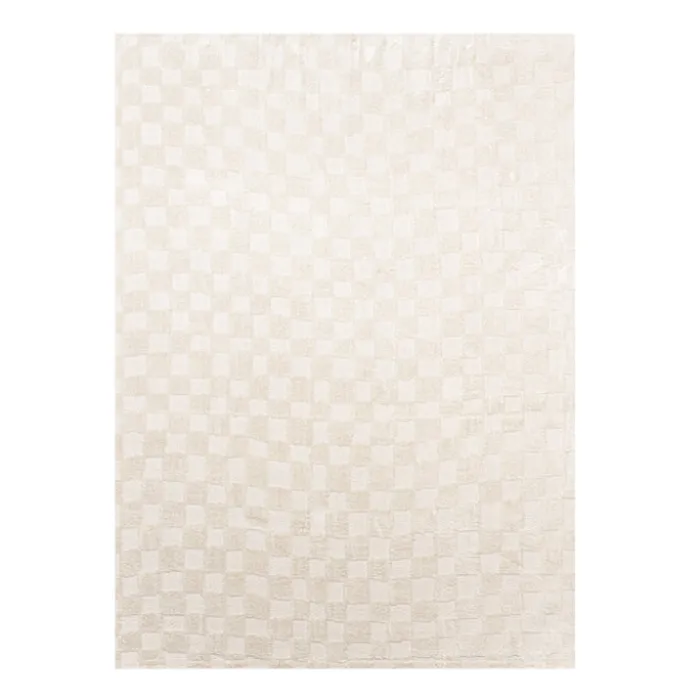Japandi Teppich - Yori Checkerboard Creme
