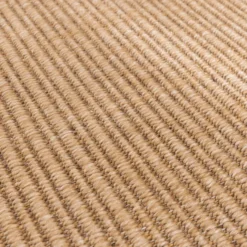 Jute Gartenteppich Rund - Mavi Border Creme Braun