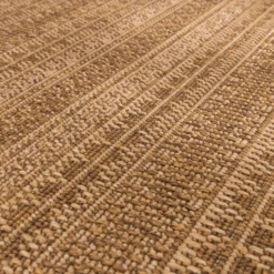 Jute Gartenteppich Rund - Mavi Stripes Creme Braun
